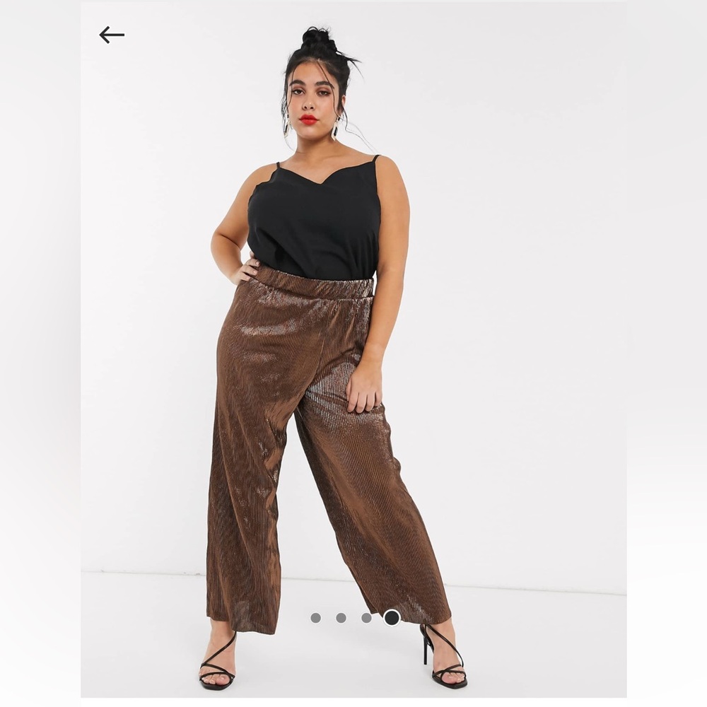 NWT ASOS Curve Vera Moda curve Plisse wide leg pants size 20